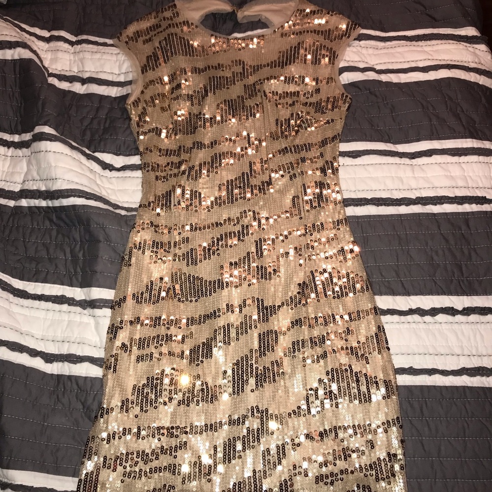 Formal Gold Sequin Dress